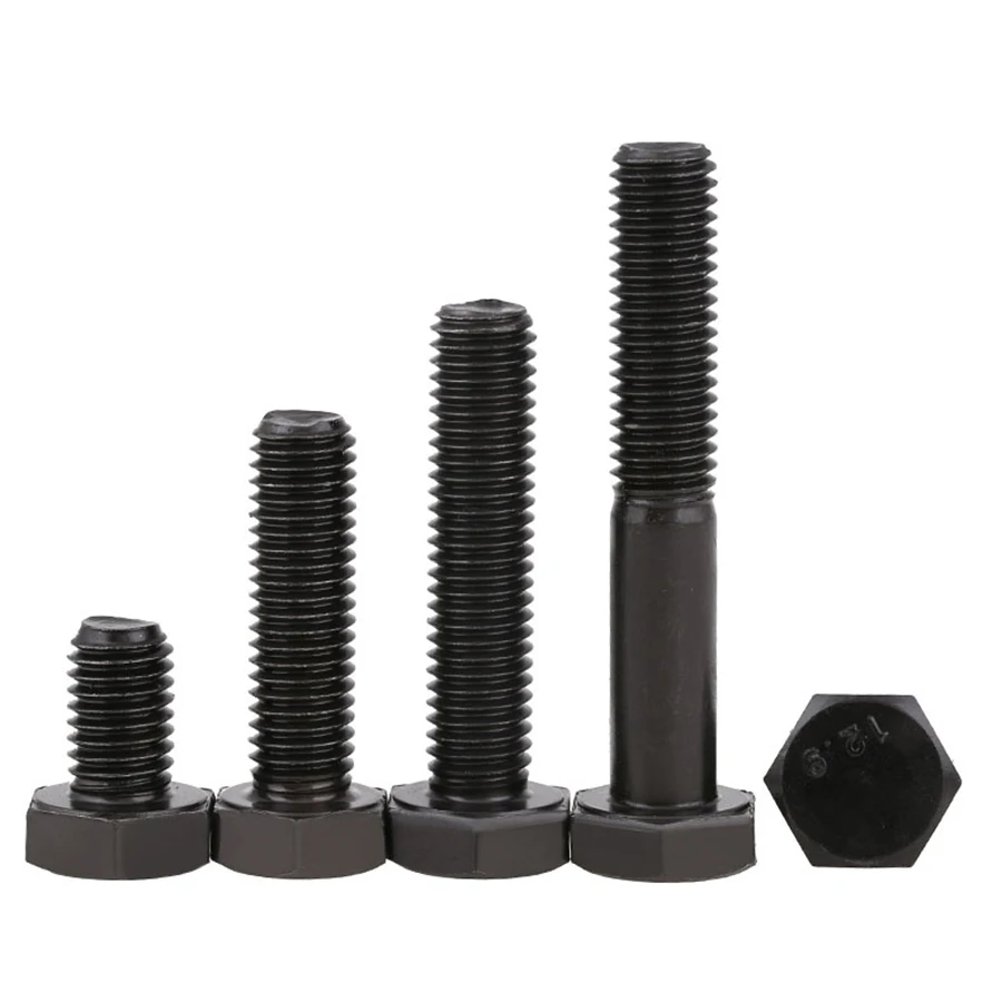 

2-10Pcs Hex Head Screws M6 M8 DIN933 Grade 12.9 High Tensile Carbon Steel External Hex Screw Length 12-150mm