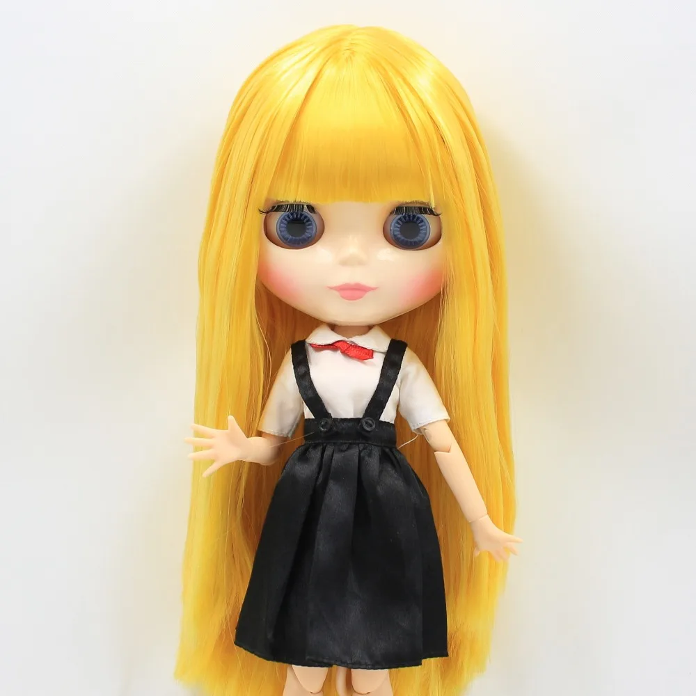 

free shipping factory blyth doll joint body yellow golden hair bjd toy gift 260BL0749