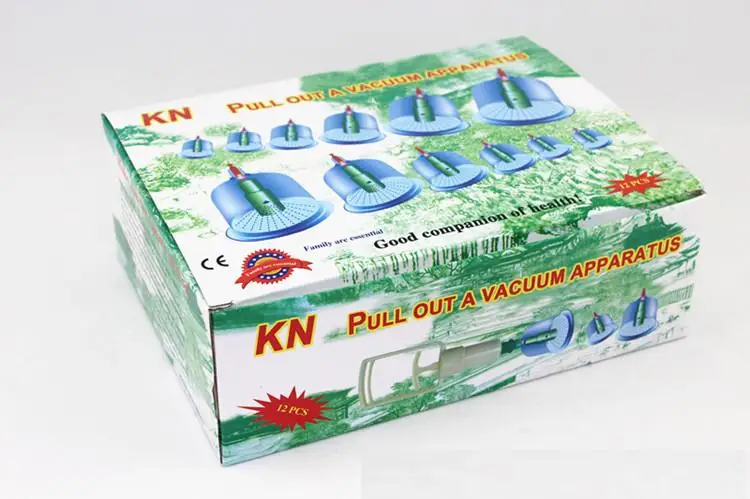12pcs Hijama Cups Chinese Vacuum Cupping Kit for Therapy Relax Massagers Curve Suction Pumps