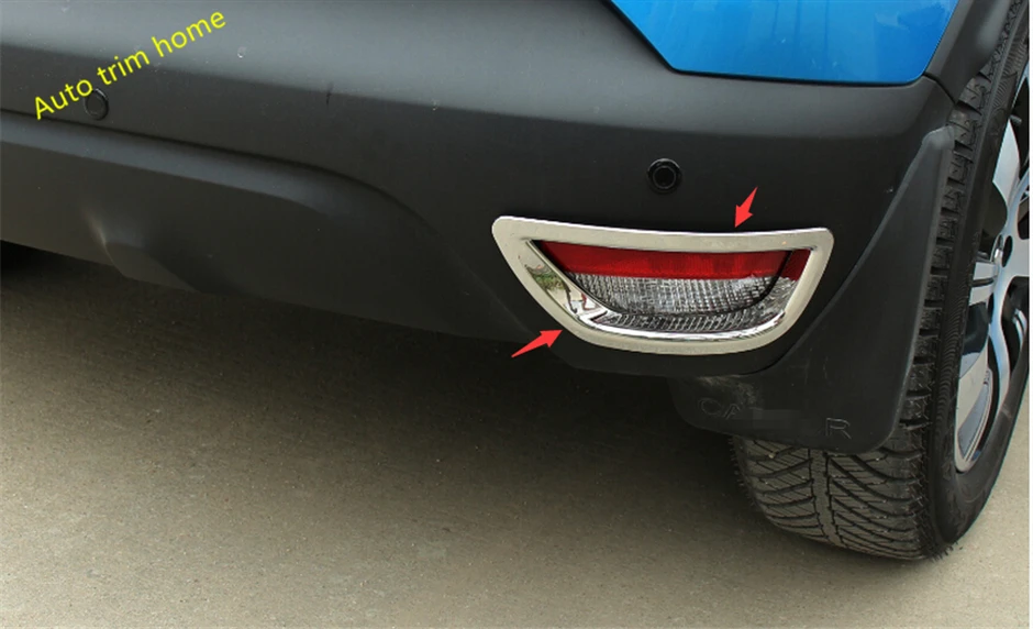 Car Accessories Fit For Renault Captur 2014 2015 2016 ABS Chrome Exterior Rear Fog Lamps Lights Cover Trims Molding Garnish Car Accessories Fit For Renault Captur 2014 2015 2016 ABS Chrome Exterior Rear Fog Lamps Lights Cover Trims Molding Garnish