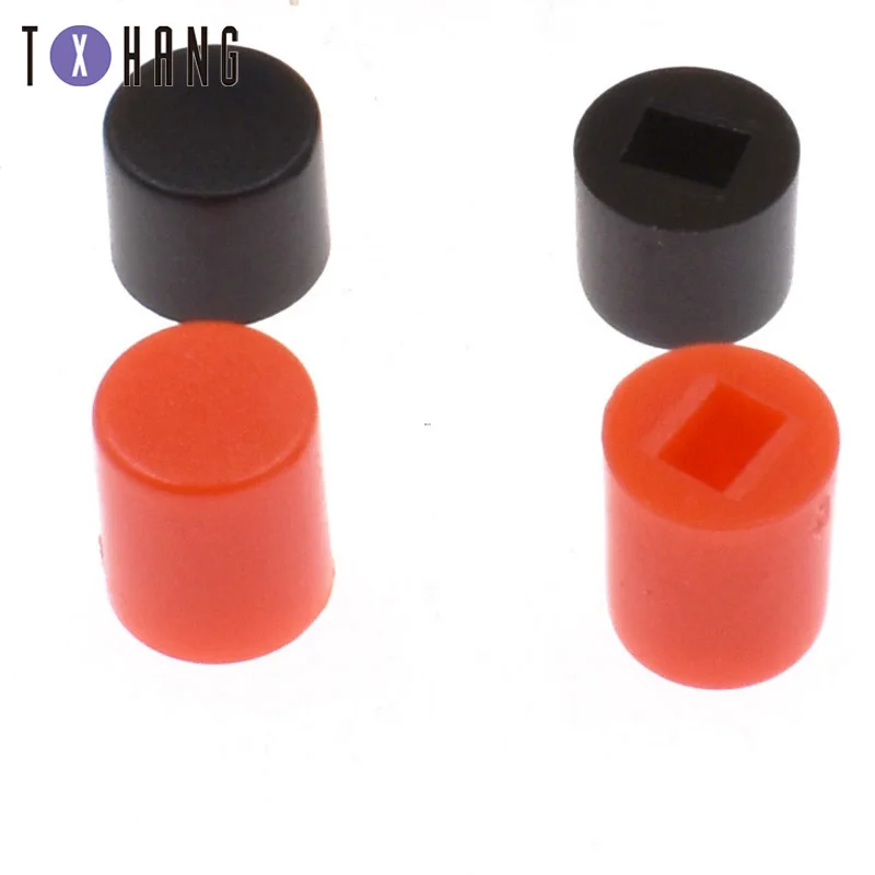 50PCS DIP-6Pin Switch 7X7mm/8X8mm Cap Self-locking/Without Lock Blue Button Control