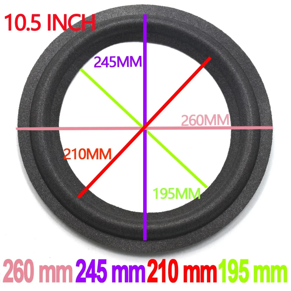 2PCS 10.5 inch Speaker Foam Repair Folding Edge Ring Subwoofer Speaker