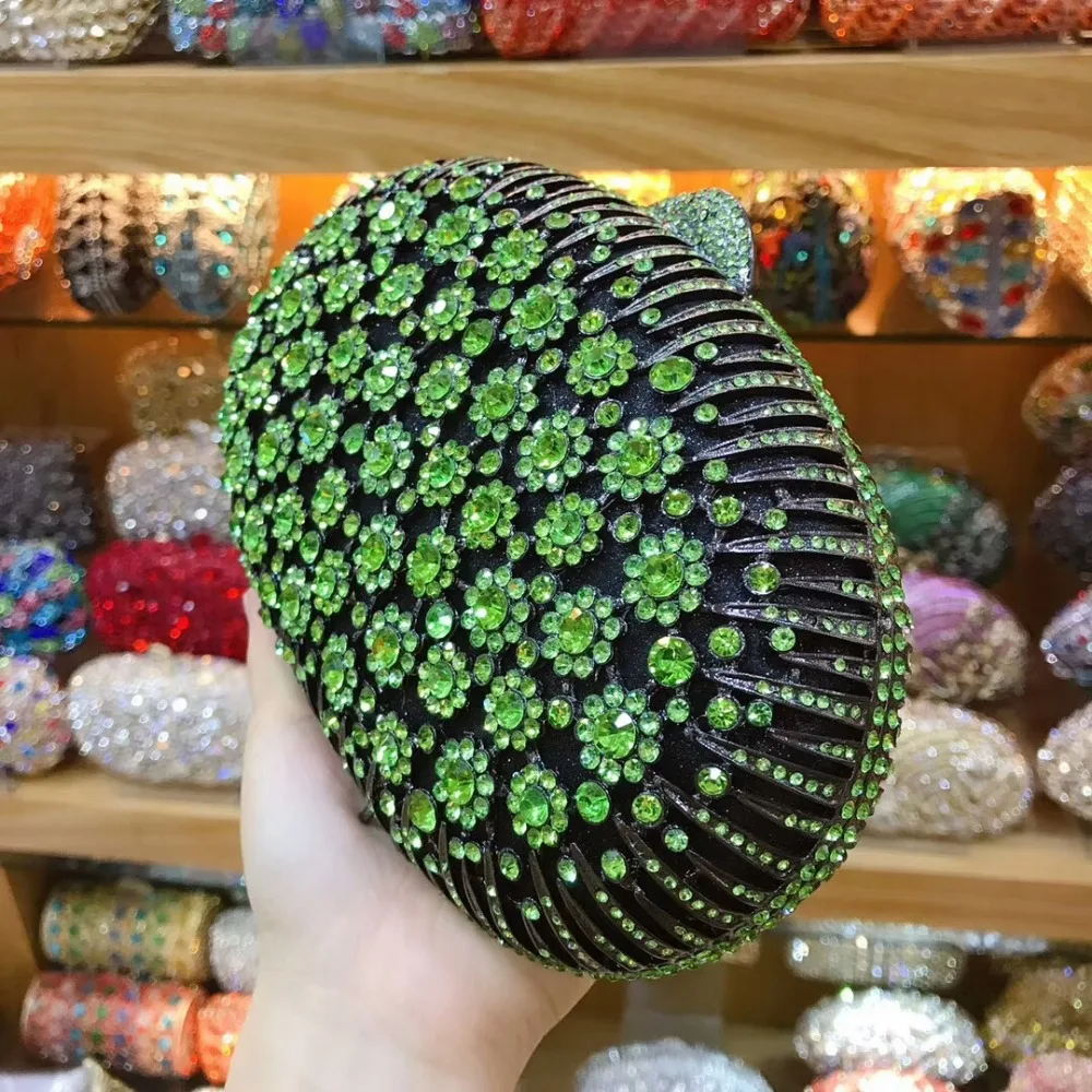 Женский зеленый полый кристалл и бисером вечерние сумочки-косметички Свадебная вечерняя сумочка свадебный мини-кошелек для клатча сумки через плечо