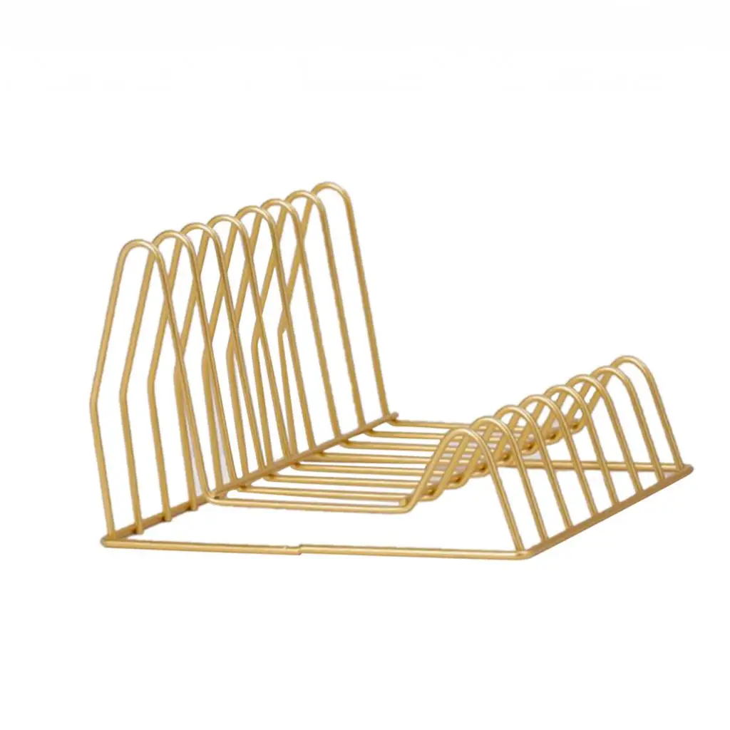 Irregular/Triangle File Organizer Wire Collection Desktop Iron Storage Rack Bookshelf Magazine Holder for Office Home Decoration