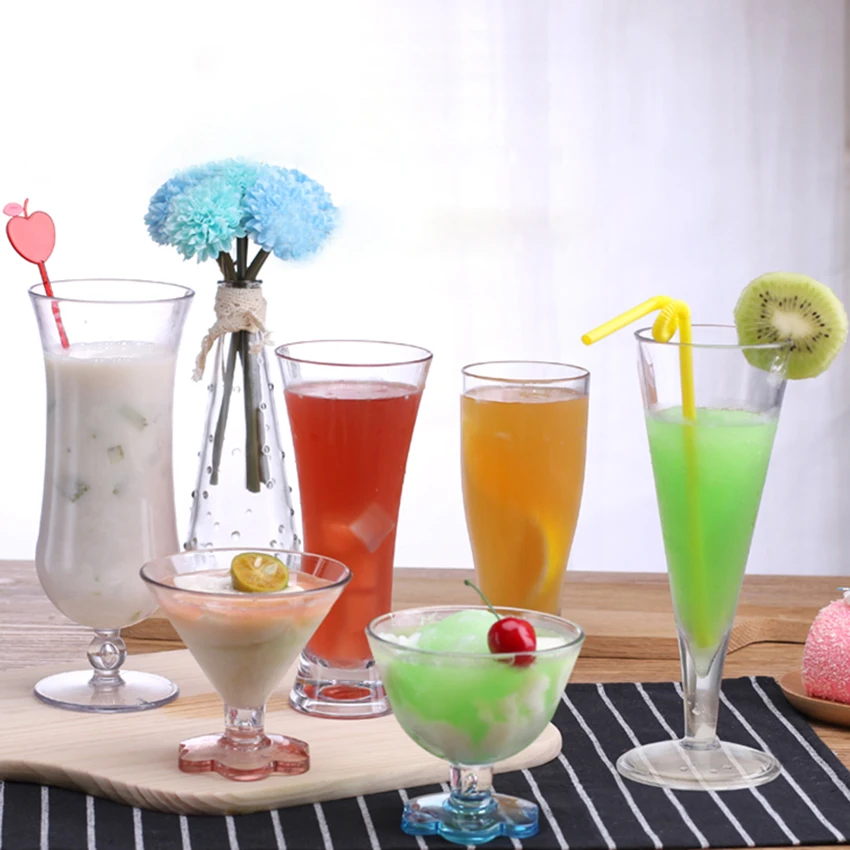 

Acrylic plastic Cup 1 Pcs Heat-resistant Beer Coffee Cup Set Handmade Creative juice Beer Cup Tea Cup Transparent Drinkware