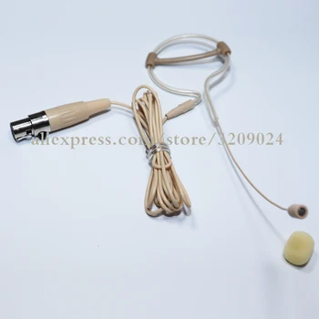 

Beige Hook Headworn Headphone Head Mic Headset Microphone 3 Pin XLR mini Fit Samson and AKG