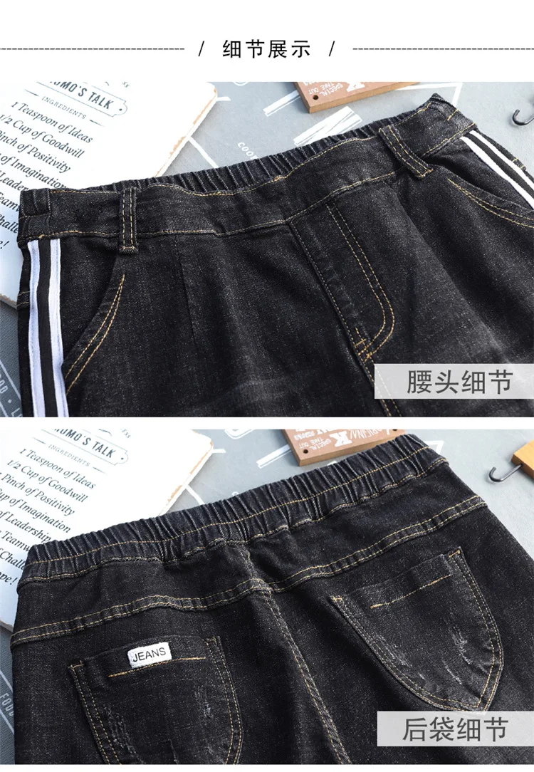 CTRLCITY боковые полосы лодыжки длина женские джинсы манжеты свободные джинсы женские джинсовые брюки тонкие широкие брюки Сращенные брюки