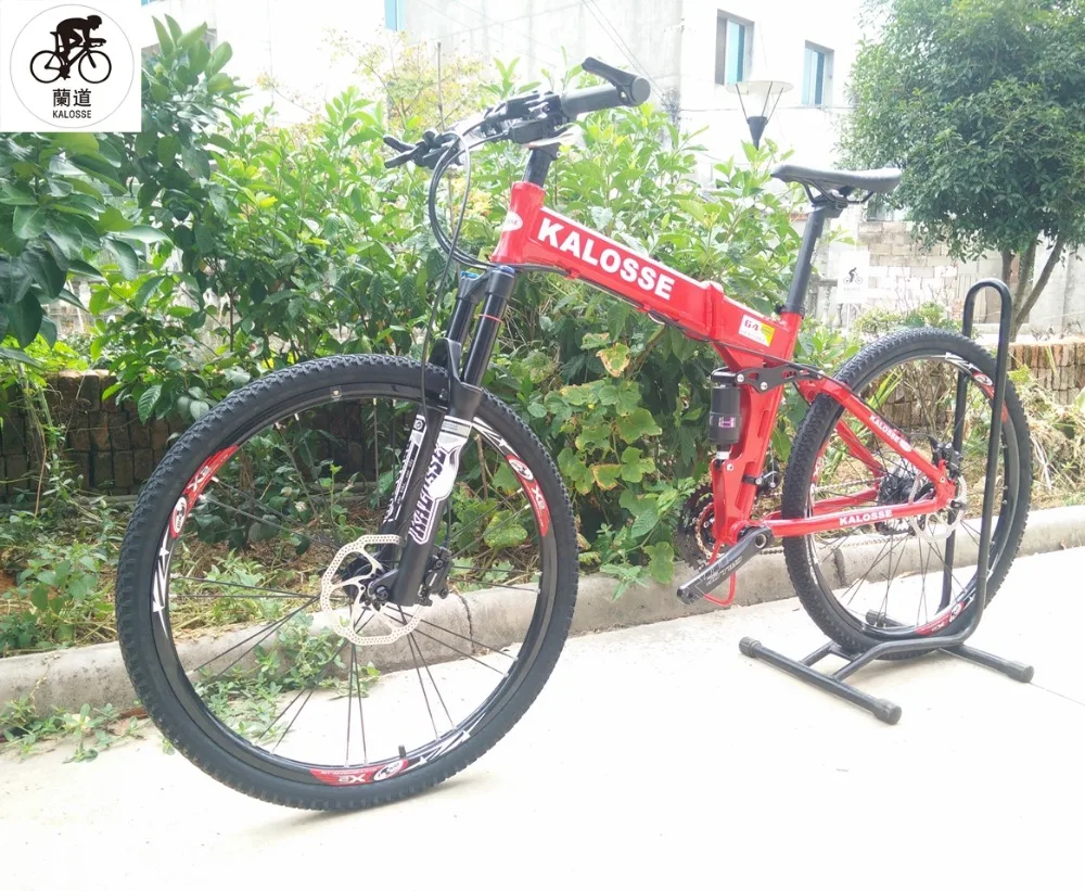 

Kalosse Folding bike Microshift groupset Air suspension mountain bike 30 speed mountain bicycle 26er 26*17 inch