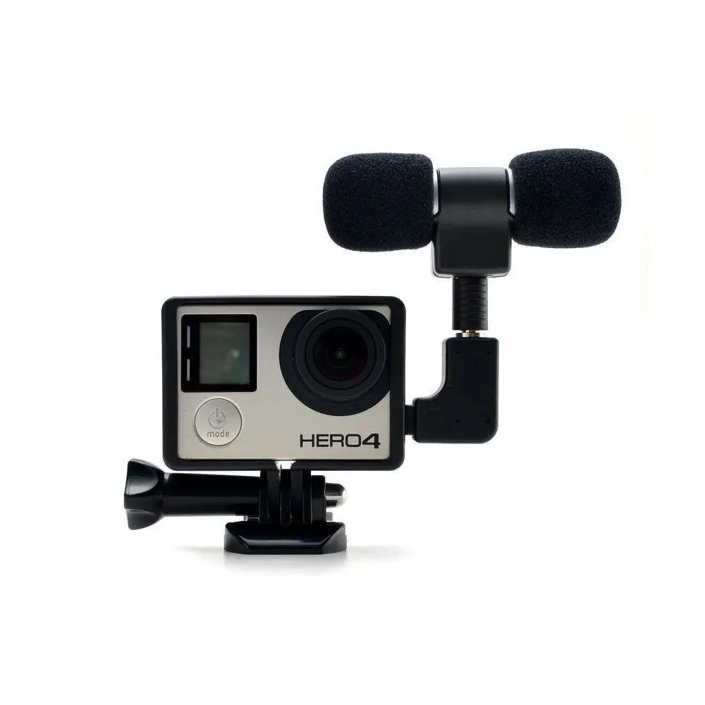 Audio Recording External Stereo Microphone + Adapter + Side Open