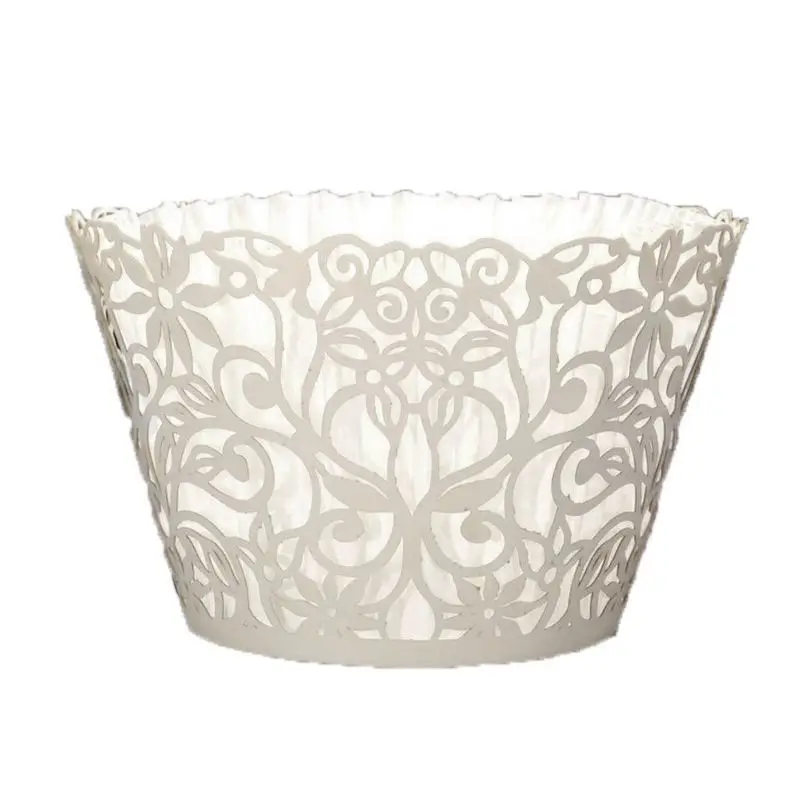 

50pcs Cupcake Wrappers Cupcake Cases Cupcake Holders Muffin Cups for Wedding Baby Shower Party(White)
