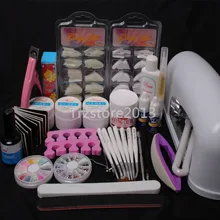 Горячий Профессиональный Маникюр УФ гель Наборы Инструмент УФ-лампа Кисть для удаления ногтей Советы Клей для нейл-арта набор инструментов Россия