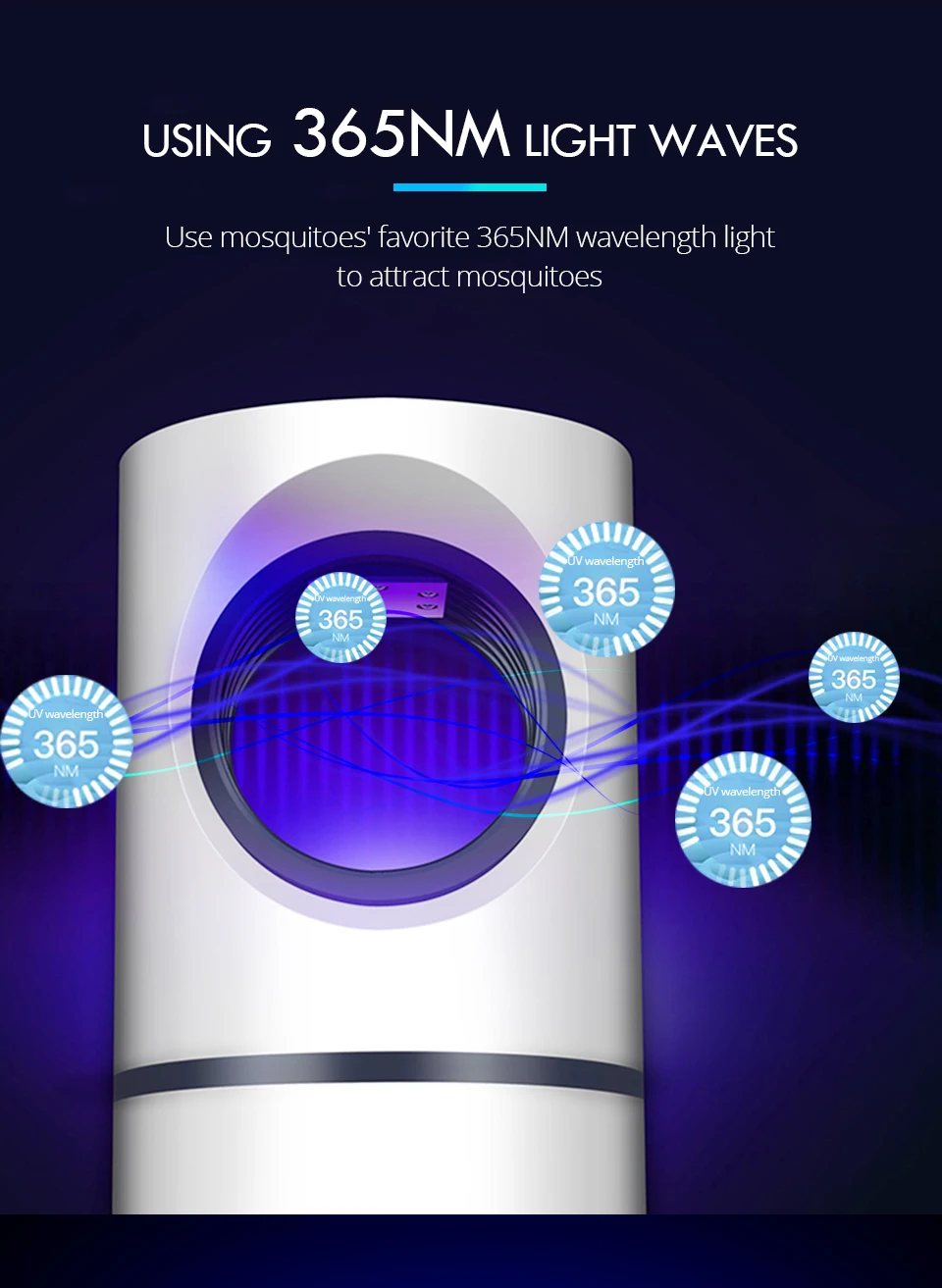Led Mosquito Killer Lamp UV Night Light USB Insect Killer Bug Zapper  (7)