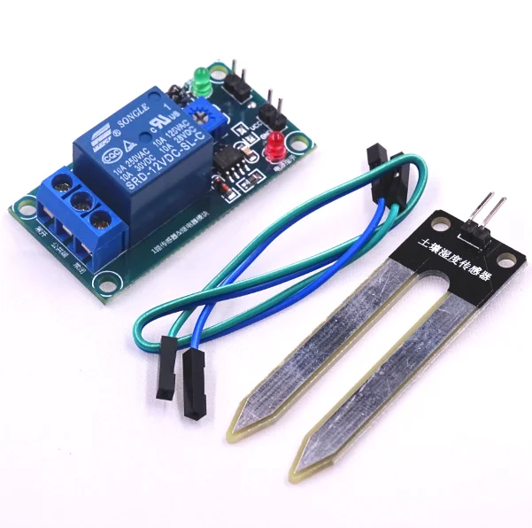 

12V soil moisture sensor relay soil module waterless below humidity to start automatic watering