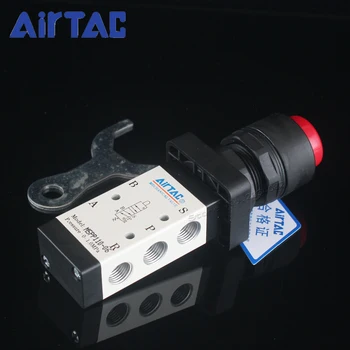 

5 Way 2 Position PT1/8" Mechanical Valve Switch Spring Return Push Button Pneumatic Control Valve M5PP110-06 AirTAC