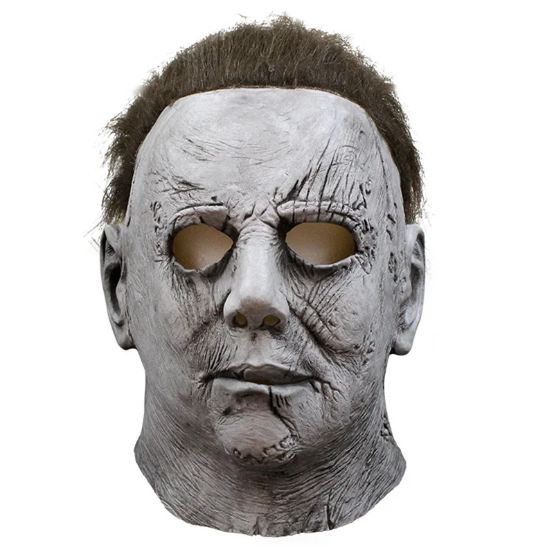 

Realistic l Movie Michael Myers Cosplay Mask Adult Latex Full Face Helmet Halloween Masquerade Costume Event Props Funny