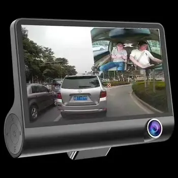 

1080P HD 3 Lens Car Recorder Camera 170 Degree Wide Angle Dash Cam G-sensor Auto Driving Video Recorder Car DVR