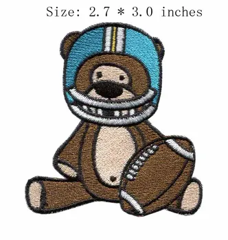 

2.7"wide The bear play a ball game embroidery patch satan/fc zenit/lace patch