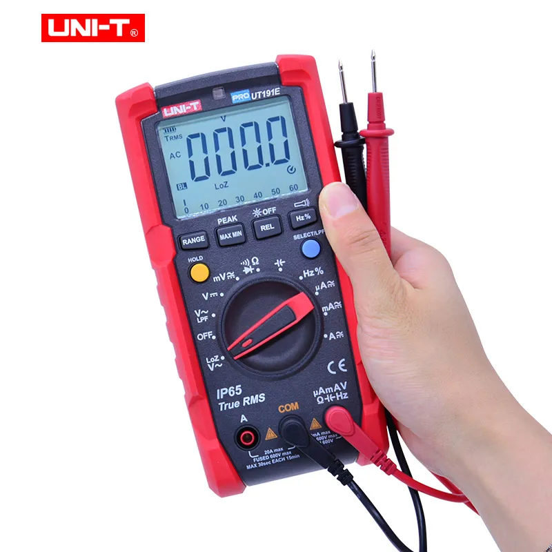 US $65.99 Professional Multimeter Uni T Ut191e Ut191t Dc Ac Voltage Current Meter Capacitance Resistance Duty Cycle DiodeContinunity Test