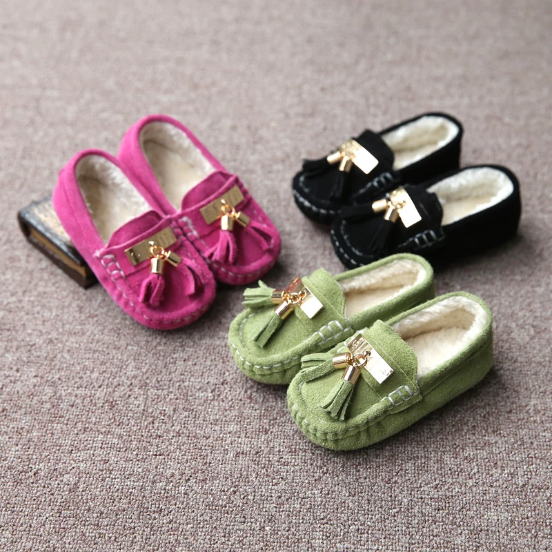 Детские мокасины на возраст от 1 до 3 лет; кожаные туфли принцессы; детская обувь; сезон весна-осень; кожаные женские тонкие туфли