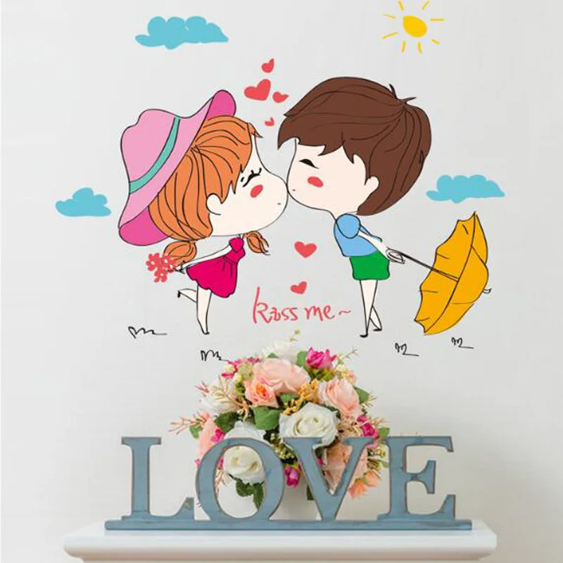 2016 new decorative stickers romantic room living room wall decals home