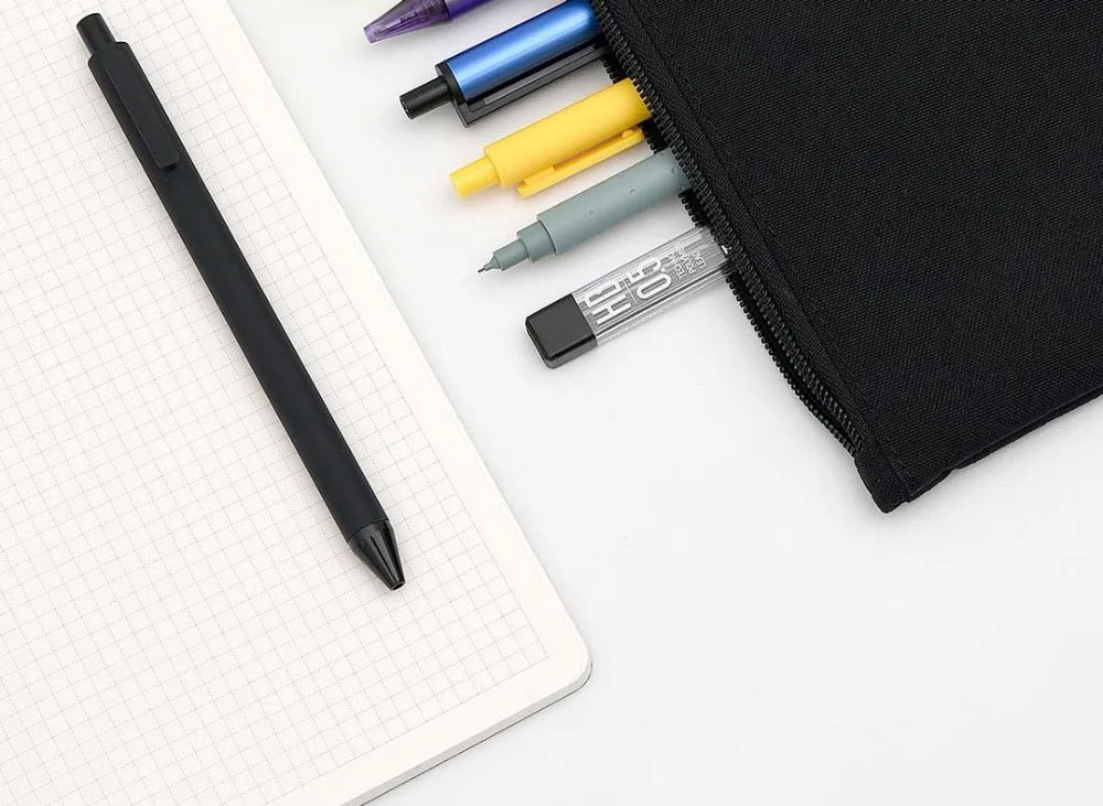 Xiaomi NOBEL soft Style Portable Waterproof Pen Pencil Bag Storage School Office Student Stationery Storage cover Bag (4)