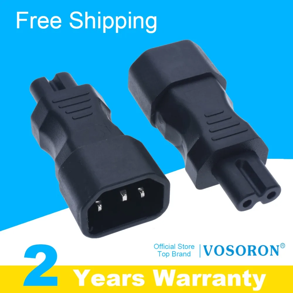 

Free shipping AC adapter convert IEC C13 to C7 power adapter C14/C7 IEC C8 to C14 plug adapter IEC Female to Male #WPT605