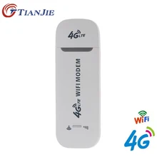 TianJie 4G WiFi роутер 100 Мбит/с USB модем беспроводной широкополосный мобильный Точка доступа LTE 3g/4G ключ разблокировки с sim-картой