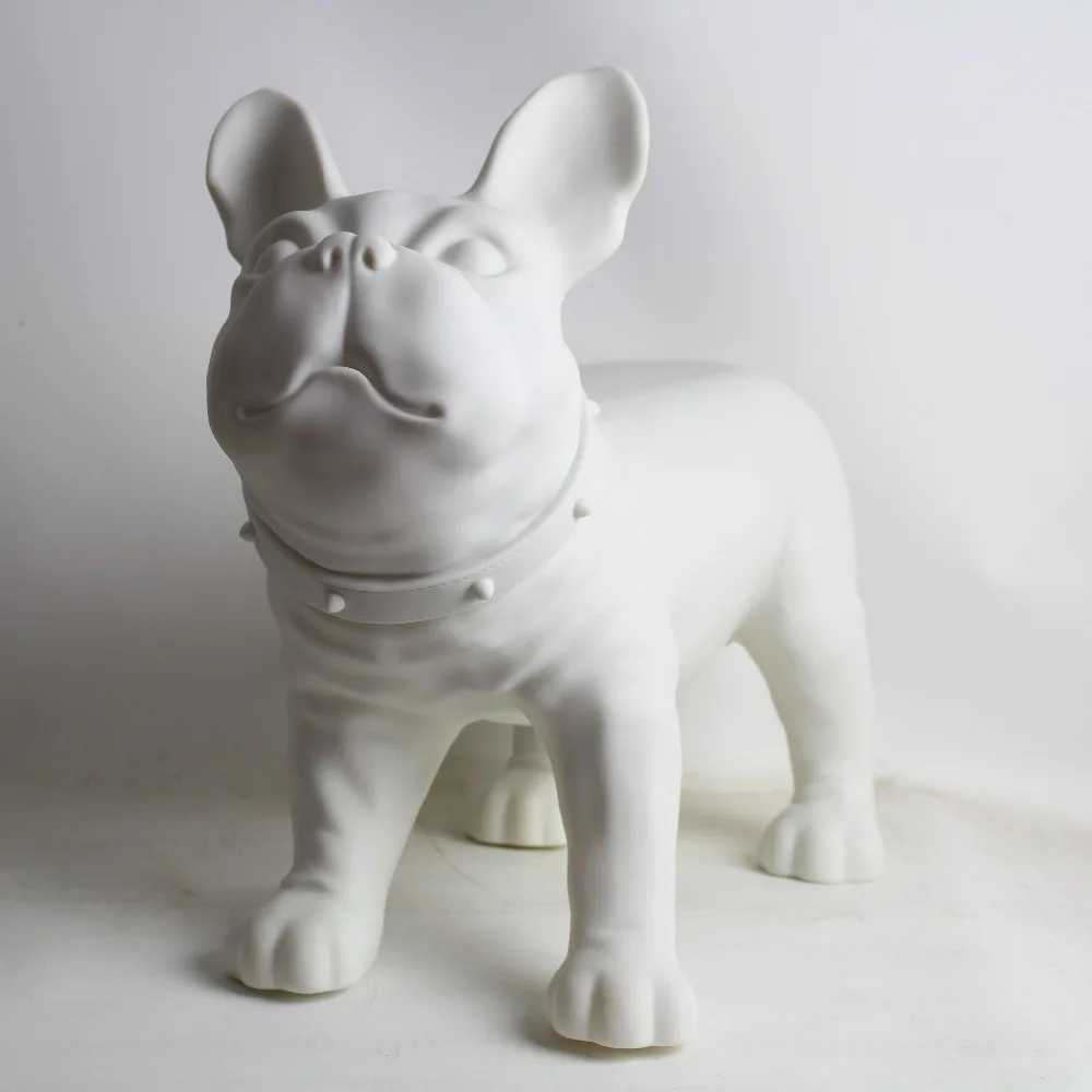 White Plastic French Bulldog Dog Mannequin Sale For Pet