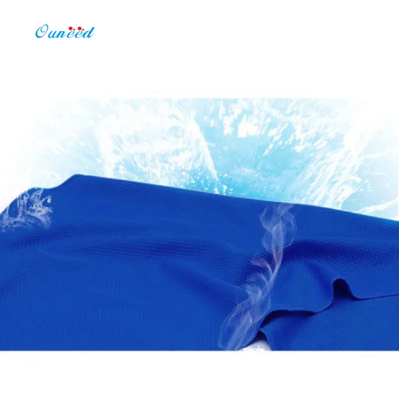 Ouneed охлаждающее полотенце 90*30 см уютное ледяное холодное стойкое для бега, спортзала детское полотенце из микрофибры 1 шт