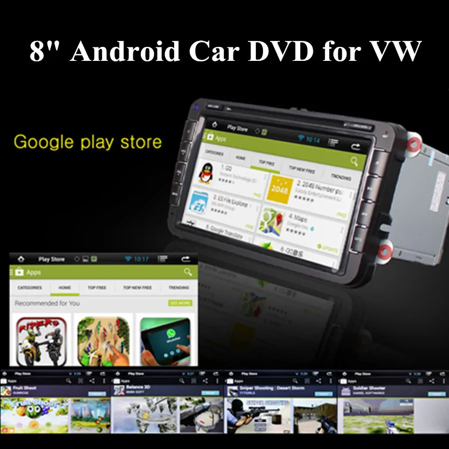 Автомобильный DVD плеер на Android 8.1.1 с GPS 8 "экраном для VW Scirocco Golf Polo Passat Jetta Tiguan Touran