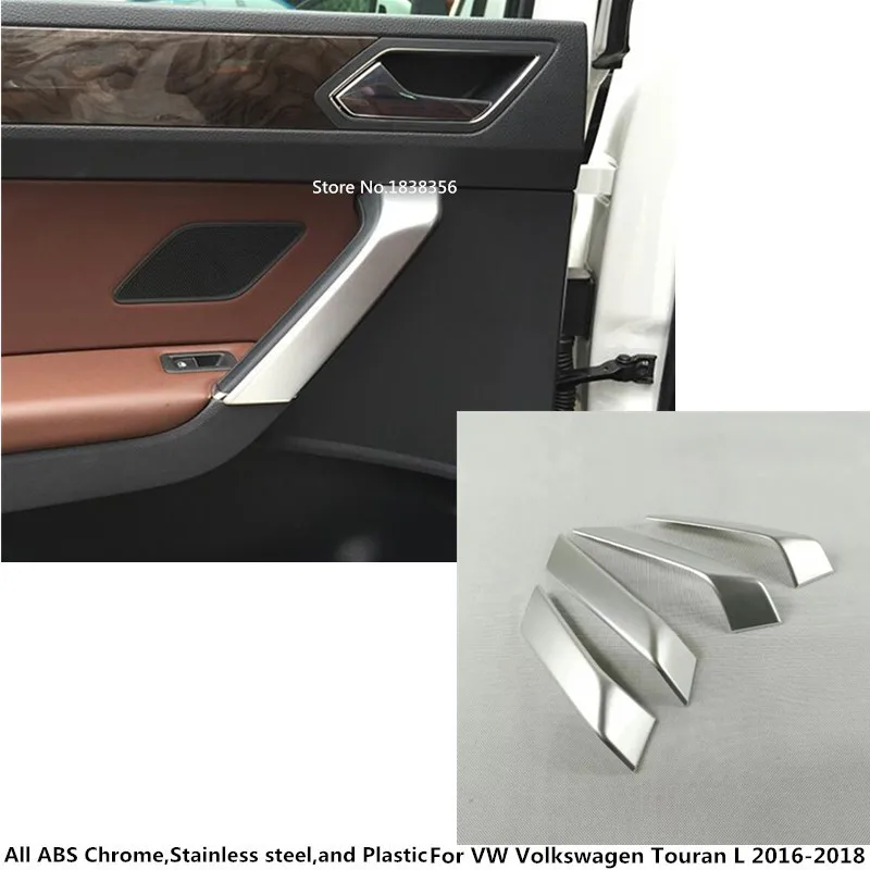 

Car body Cover ABS Chrome stick Handshake inside Door Armrest Handrail Trim Frame For VW Volkswagen Touran L 2016 2017 2018 2019