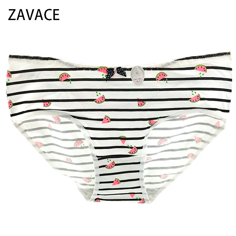 ZAVACE новое нижнее белье из хлопка женские Черный и белый цвета в полоску с