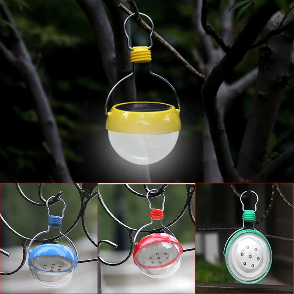 High Quality Outdoor Camping 0.3W LED Solar Power Hanging Portable Lantern Lamp Tent Night light 4 Colors