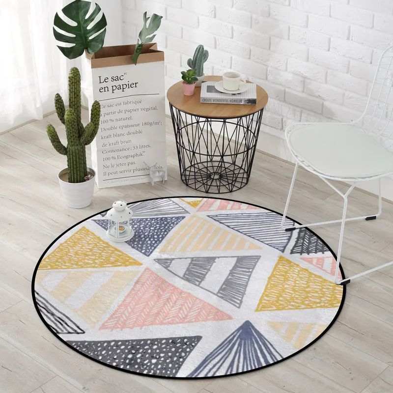 Europe Modern Round Carpets For Living Room Computer Chair Area Rug Home Entrance/Hallway Doormat Kids Play Tent Floor Mats Europe Modern Round Carpets For Living Room Computer Chair Area Rug Home Entrance/Hallway Doormat Kids Play Tent Floor Mats