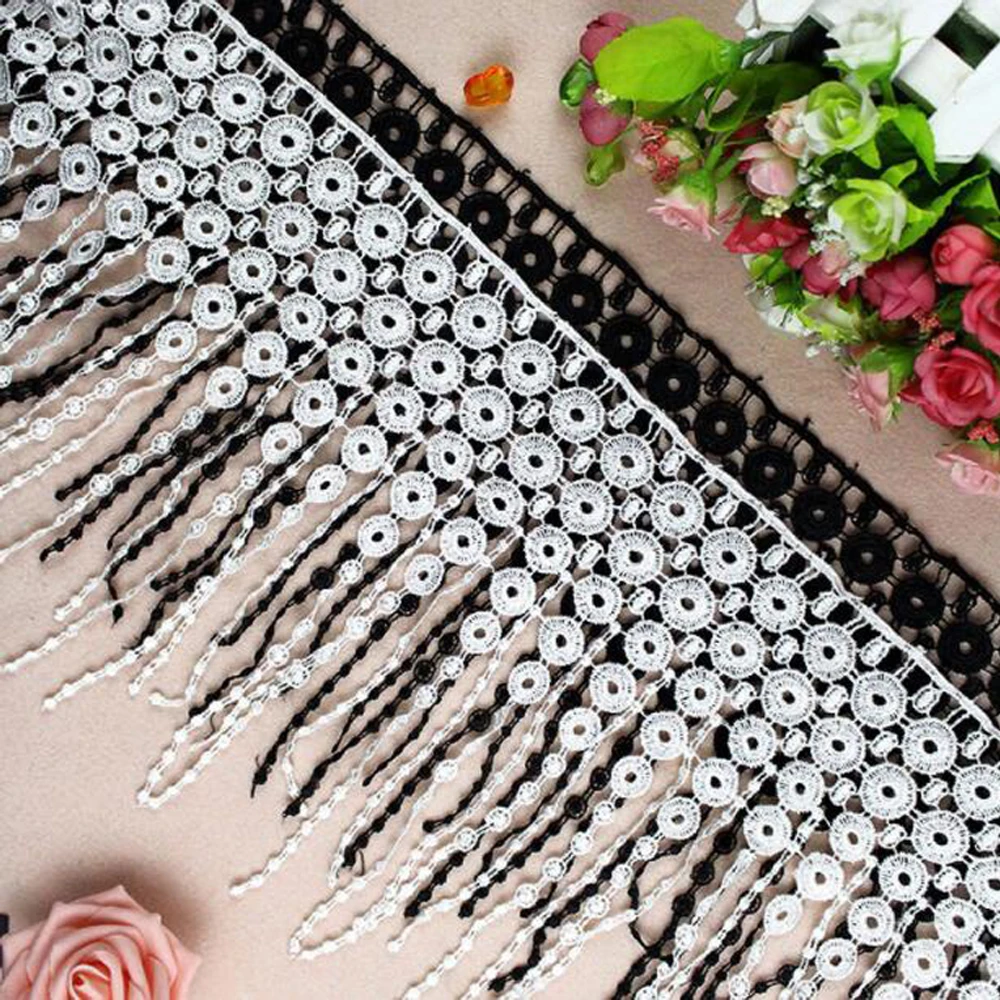 23cm*91cm High Quality Polyester Embroidery Tassel Fabric For Clothing Skirt Hem DIY Decorative Accessories | Дом и сад