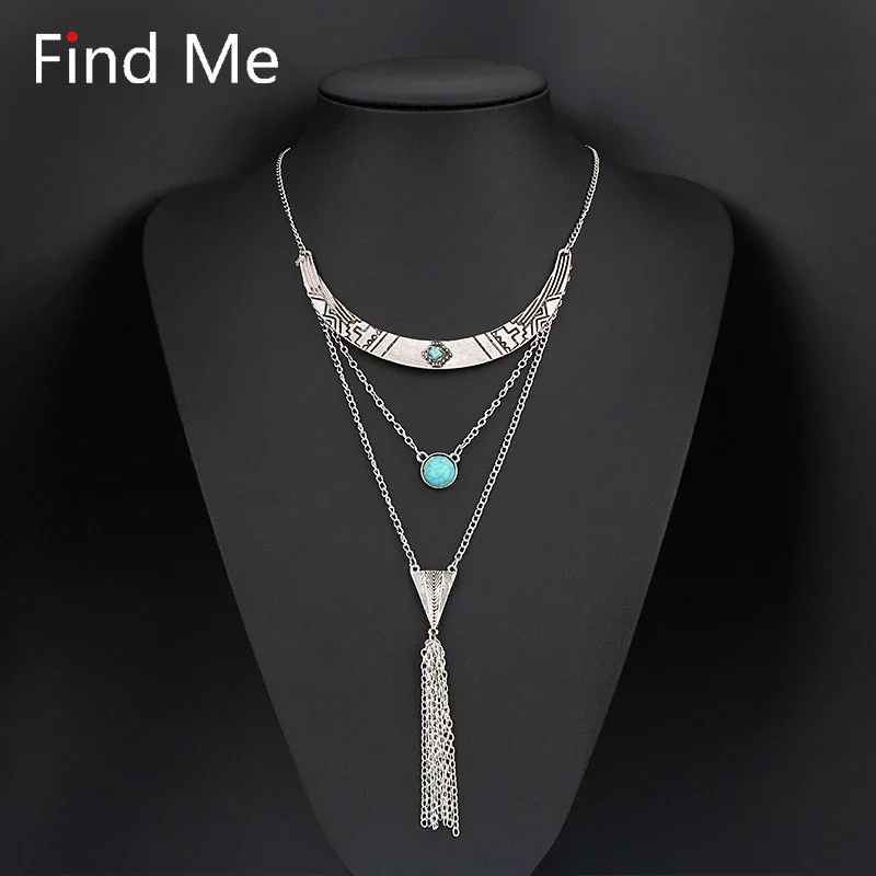 

Find Me 2019 new brand fashion boho long tassels collar choker necklace & Pendants vintage Maxi necklace women Jewelry wholesale