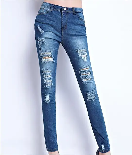 ladies cotton jeans pants