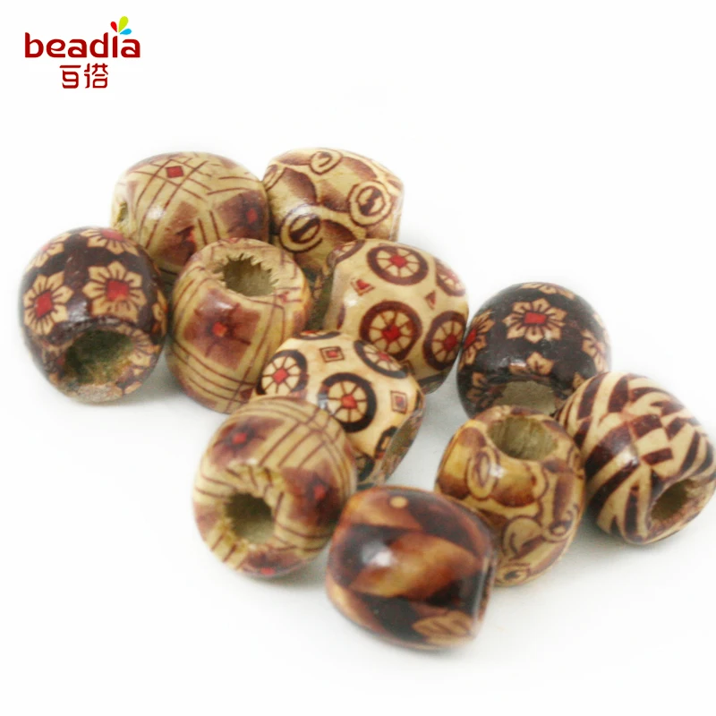 80pcs 16X17mm Natural Color Round Wood Beads Fashion Wooden for DIY Craft Fashion Garment Beads