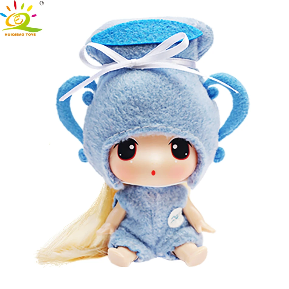 

11cm Cute Constellations Ddung Confused Dolls with Big eye Aquarius Simulate Mini fashion Baby Girl Collection Toys For Children