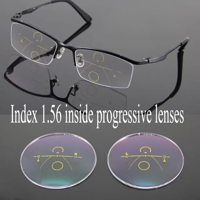 1.56 Inside Progressive Lenses Optical Glasses Wide Corridor Multifocal Lenses Eyeglasses