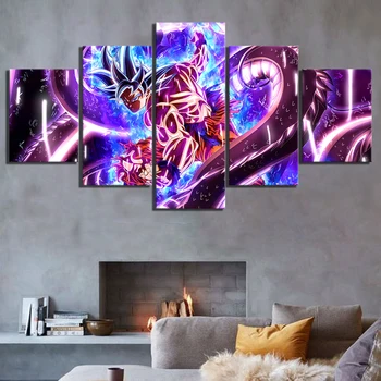 

Wall Pictures Modular Prints Art Poster Dragon Ball Ultra Instinct Goku Figure Anime Canvas Paintings Home Decor For Living Room