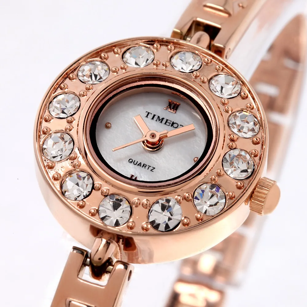 Time100 роскошные женские браслет часы с бриллиантами циферблат перламутра