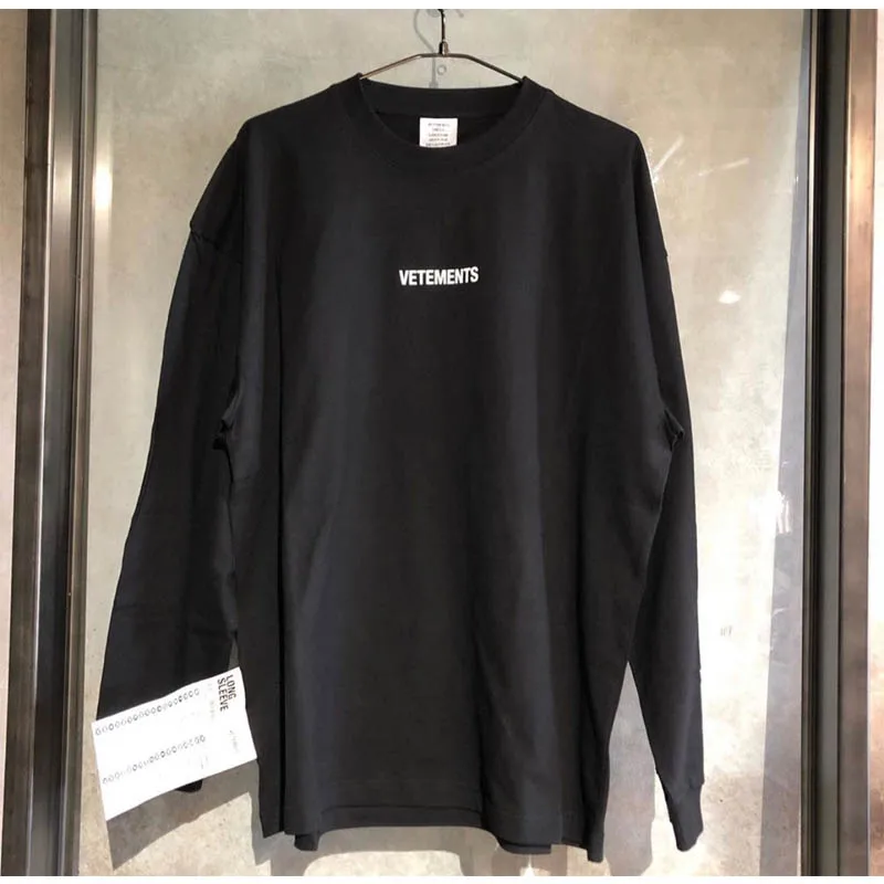 

LOGO COTTON VETEMENTS SWEATSHIRT 19FW Autumn Winter Men Women Casual Vetements Sweatshirts Streewear Oversize Vetements Label