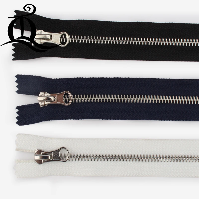 

15cm-45cm 1pcs closed-End brand Metal Zippers With Pearl Slider, Multi-color #5 Zippers For DIY Sewing 10 mix Colors Available