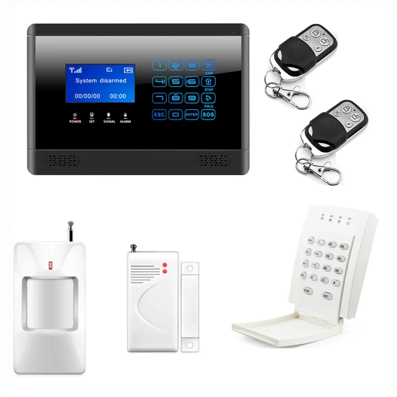 Wireless GSM SMS TEXT Touch Keypad Home House Alarm System Touch Screen
