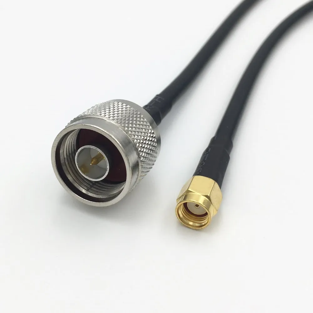 1 шт. RG58/LMR195 обжимной кабель N штекер для SMA RP-SMA 4 типа Jack RF коаксиальный отрезок провода разъем 15 см 20 см 30 см 50 см - Цвет: RP-SMA Male