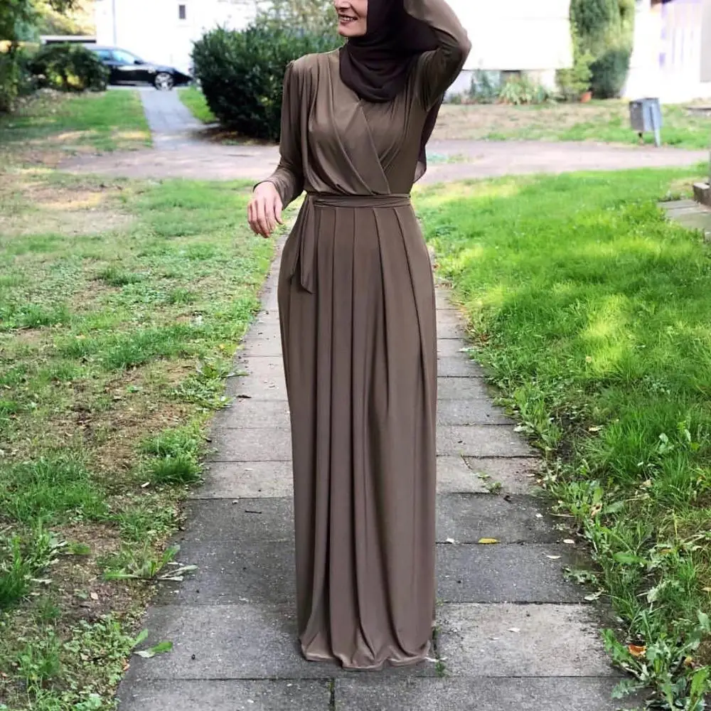 

Ramadan 2019 Women Muslim Abaya Turkey Middle East Muslim Dress Musical Robe Abaya Patchwotk Elegant Club Party Islamic Clothing