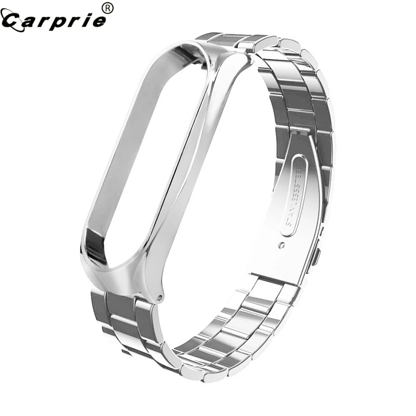 Сменные Смарт-часы CARPRIE ремешок на запястье для Xiaomi Mi Band 3 серебристый черный