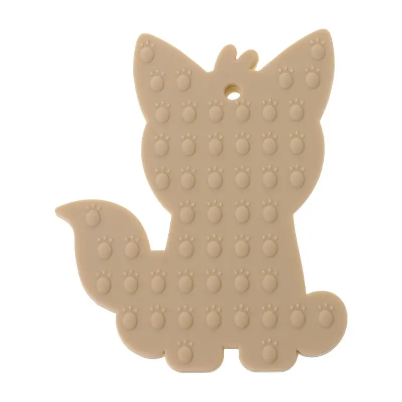 Детский Прорезыватель для зубов из пищевого силикона DIY ожерелье лиса животное