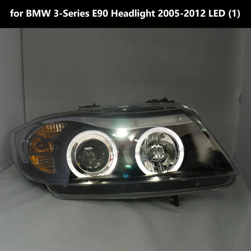 Светодиодные фары проекторы V1 Angel eye для BMW 3 Series E90 318i 320i 325i автомобилей модели Halo